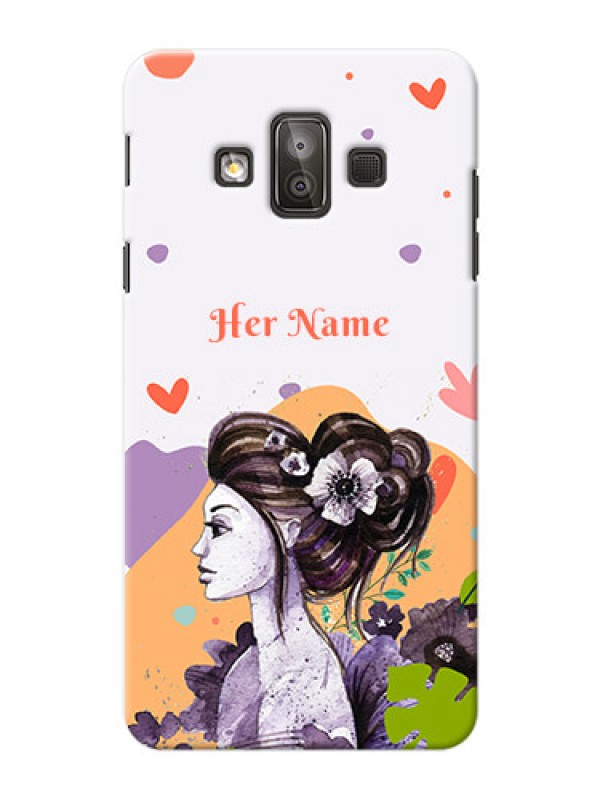 Custom Galaxy J7 Duo Custom Mobile Case with Woman And Nature Design