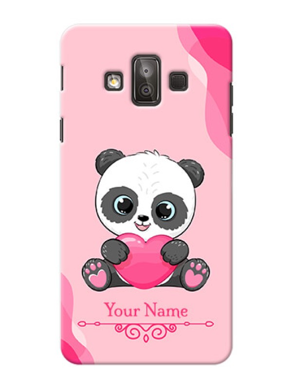 Custom Galaxy J7 Duo Mobile Back Covers: Cute Panda Design