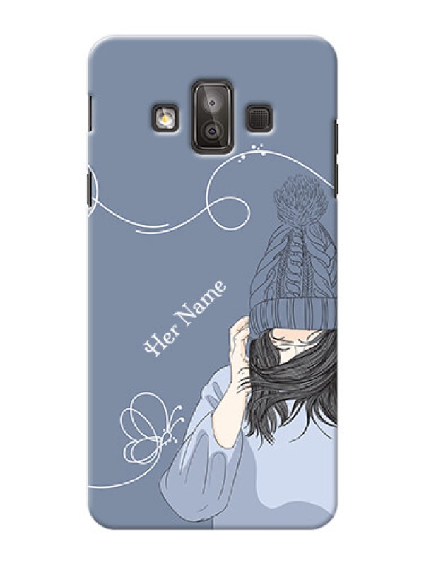 Custom Galaxy J7 Duo Custom Mobile Case with Girl in winter outfit Design