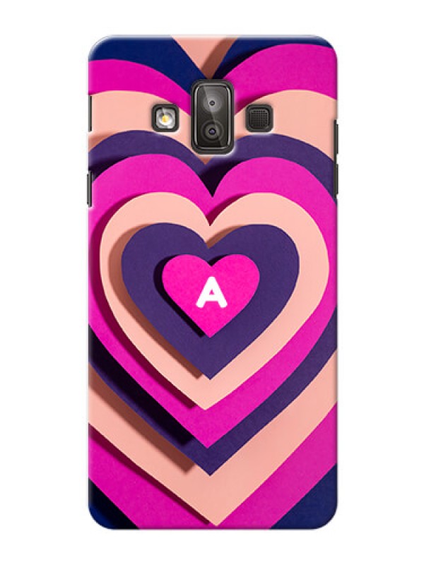 Custom Galaxy J7 Duo Custom Mobile Case with Cute Heart Pattern Design