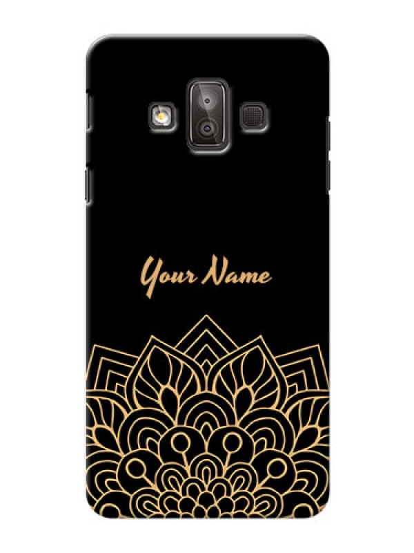 Custom Galaxy J7 Duo Back Covers: Golden mandala Design