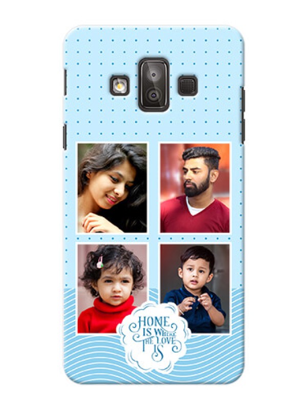 Custom Galaxy J7 Duo Custom Phone Covers: Cute love quote with 4 pic upload Design
