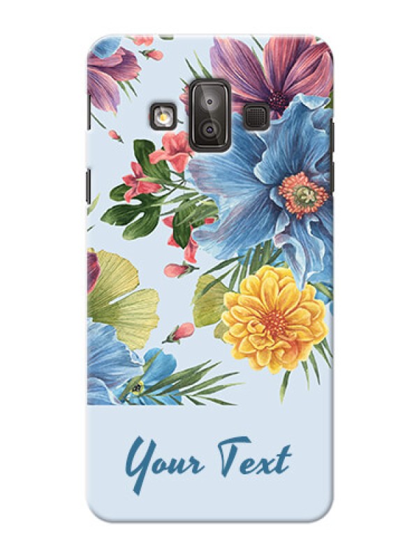Custom Galaxy J7 Duo Custom Phone Cases: Stunning Watercolored Flowers Painting Design