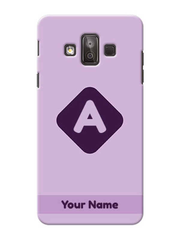 Custom Galaxy J7 Duo Custom Mobile Case with Custom Letter in curved badge  Design