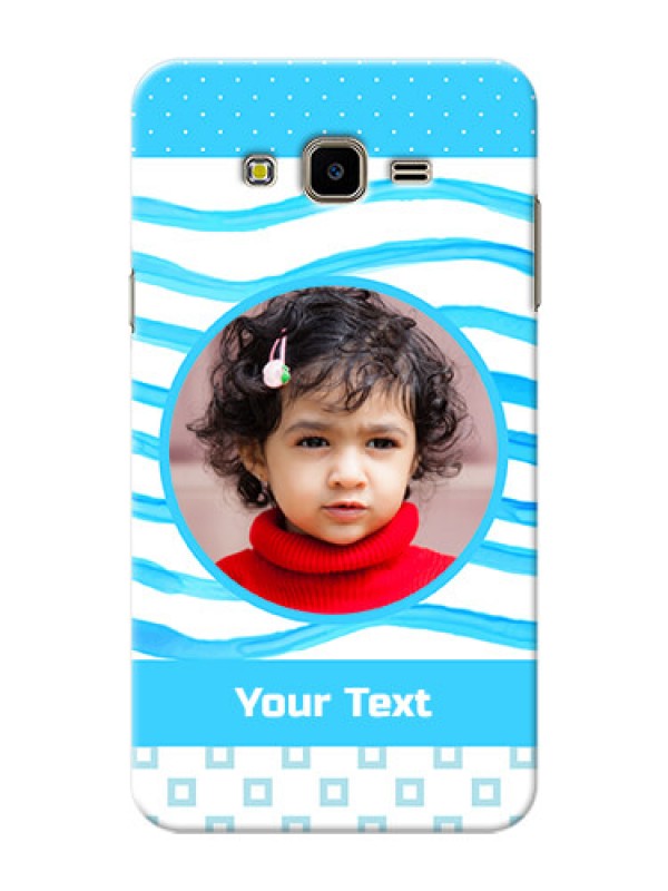 Custom Samsung Galaxy J7 Nxt Simple Blue Design Mobile Case Design