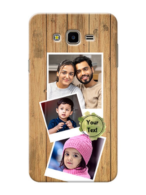 Custom Samsung Galaxy J7 Nxt 3 image holder with wooden texture  Design