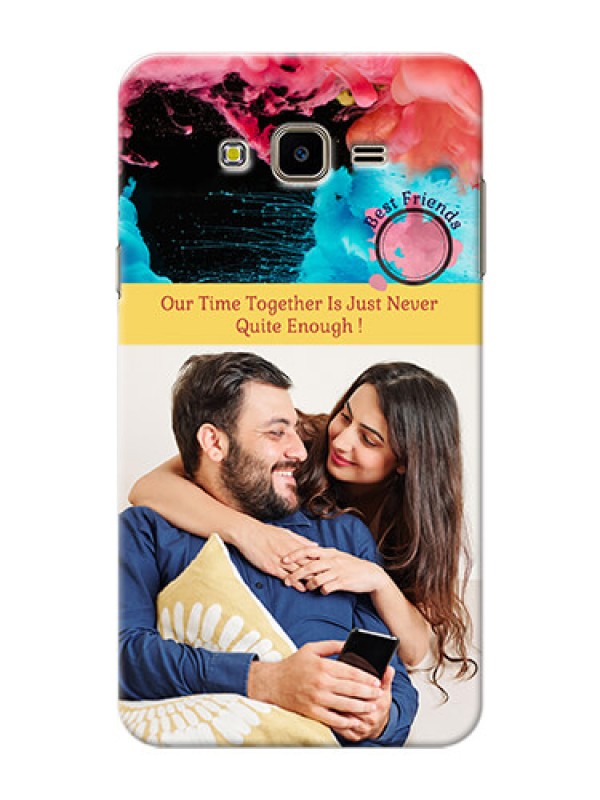 Custom Samsung Galaxy J7 Nxt best friends quote with acrylic painting Design