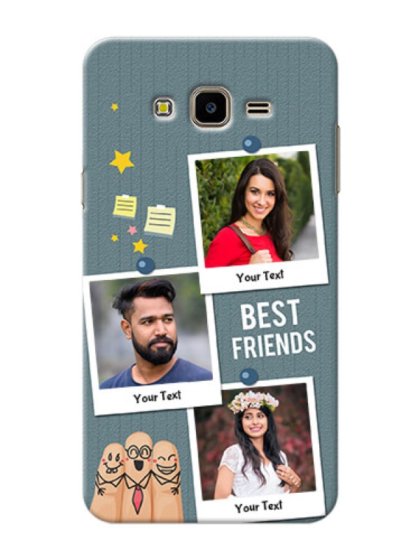 Custom Samsung Galaxy J7 Nxt 3 image holder with sticky frames and friendship day wishes Design