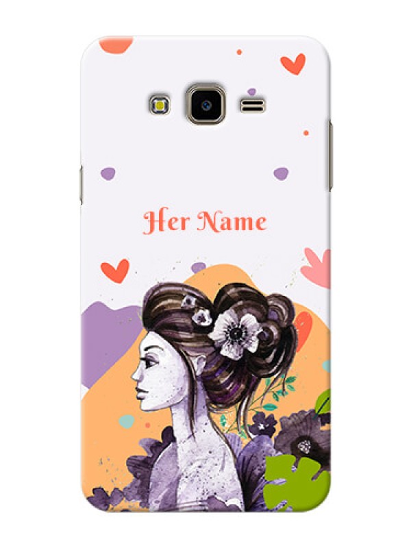 Custom Galaxy J7 Nxt Custom Mobile Case with Woman And Nature Design