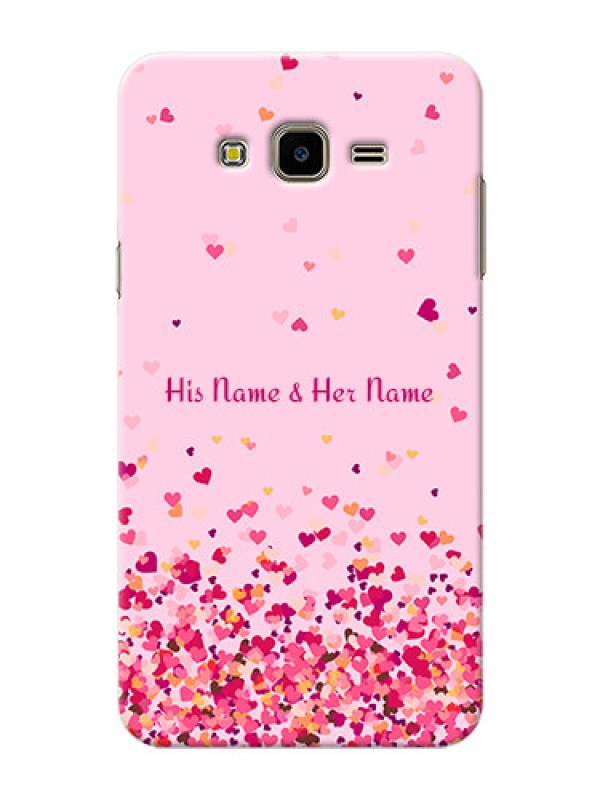 Custom Galaxy J7 Nxt Phone Back Covers: Floating Hearts Design