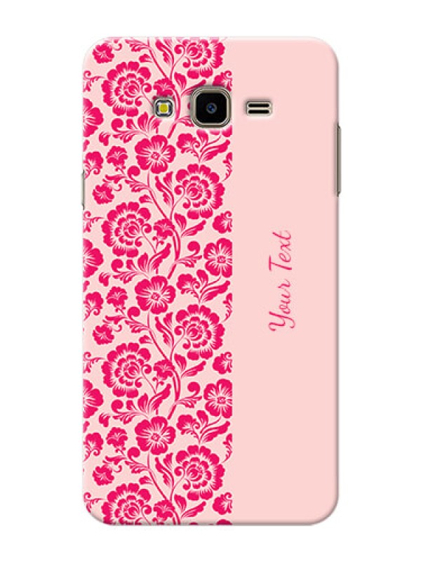 Custom Galaxy J7 Nxt Phone Back Covers: Attractive Floral Pattern Design