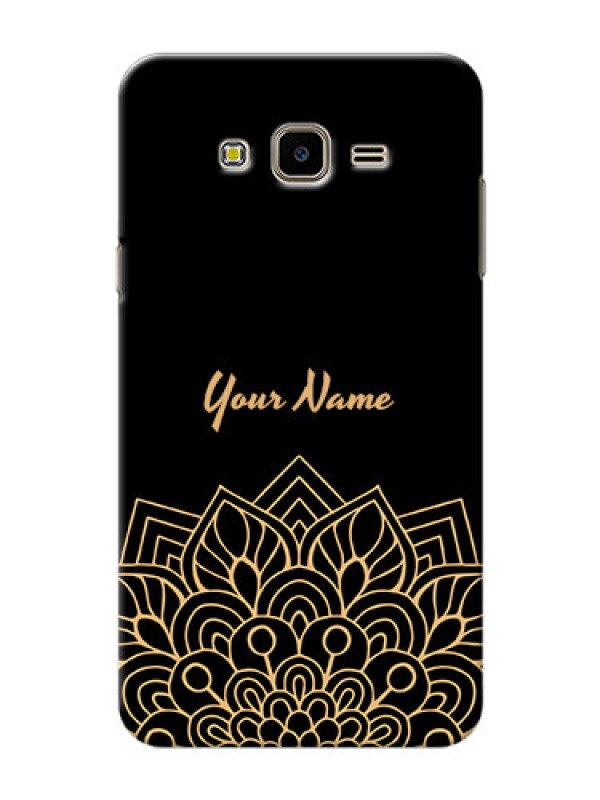 Custom Galaxy J7 Nxt Back Covers: Golden mandala Design