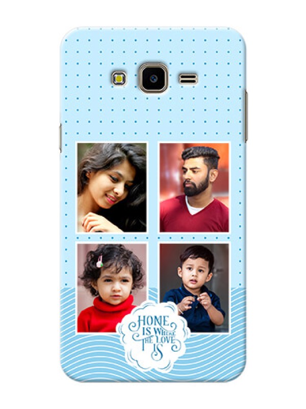 Custom Galaxy J7 Nxt Custom Phone Covers: Cute love quote with 4 pic upload Design