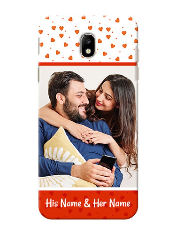 Custom Samsung Galaxy J7 Pro Orange Love Symbol Mobile Cover Design