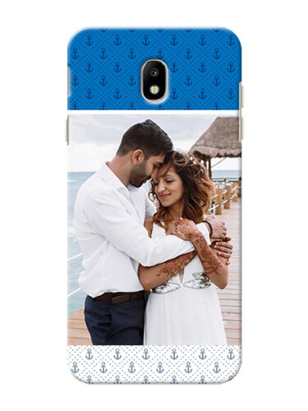 Custom Samsung Galaxy J7 Pro Blue Anchors Mobile Case Design