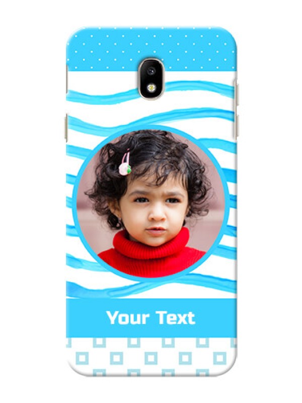 Custom Samsung Galaxy J7 Pro Simple Blue Design Mobile Case Design