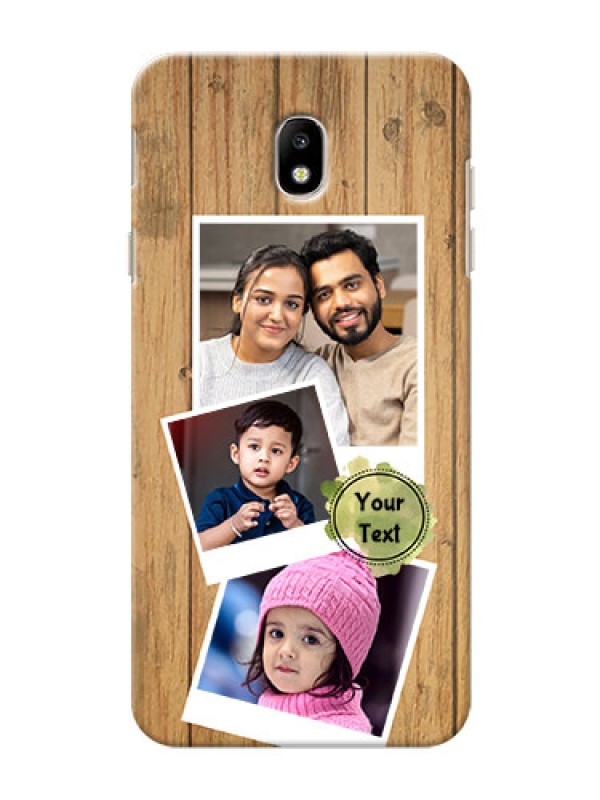 Custom Samsung Galaxy J7 Pro 3 image holder with wooden texture  Design