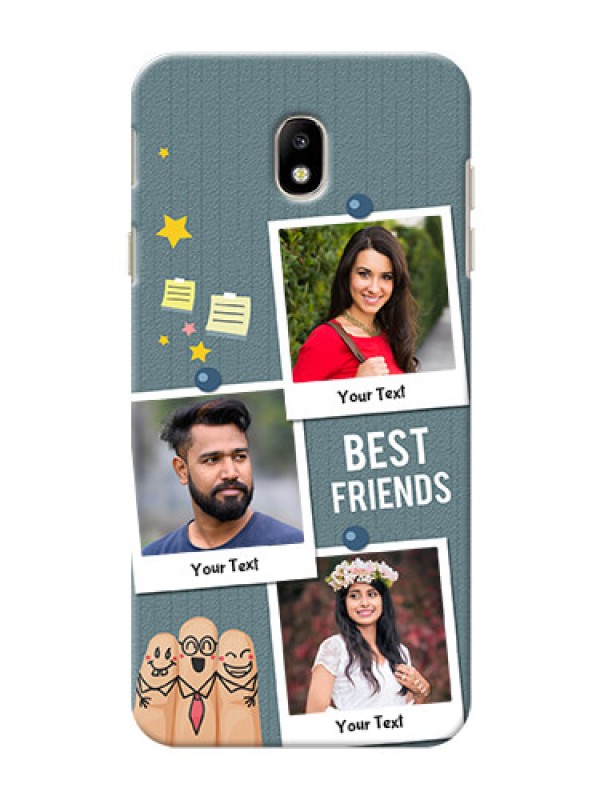 Custom Samsung Galaxy J7 Pro 3 image holder with sticky frames and friendship day wishes Design