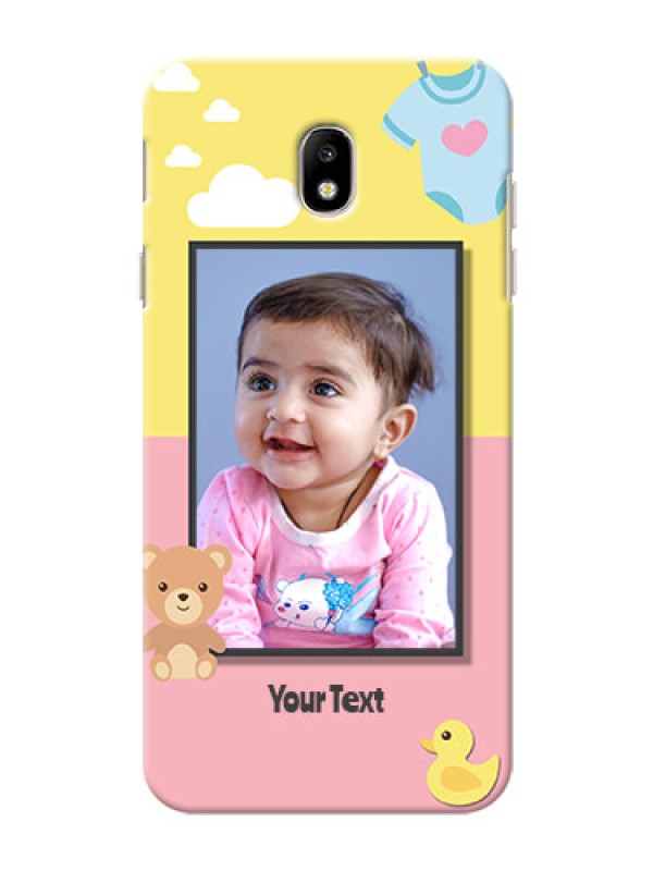 Custom Samsung Galaxy J7 Pro kids frame with 2 colour design with toys Design