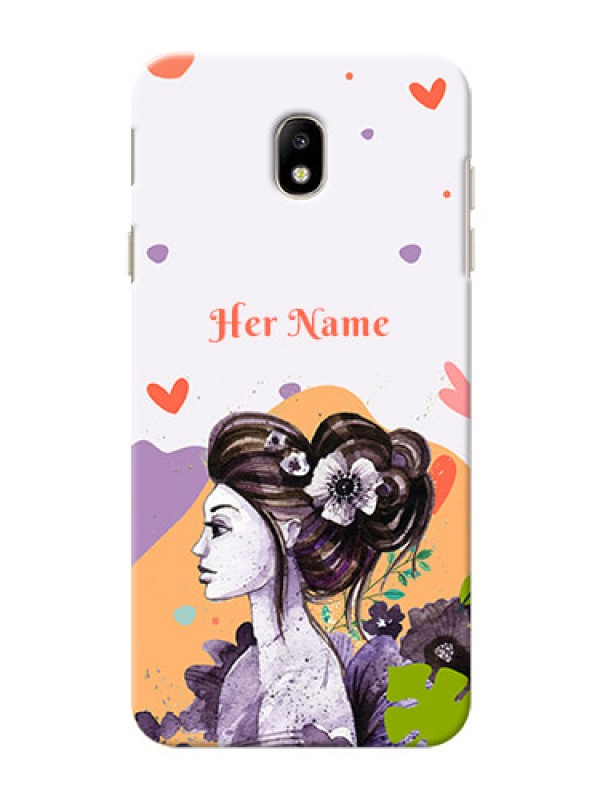 Custom Galaxy J7 Pro Custom Mobile Case with Woman And Nature Design
