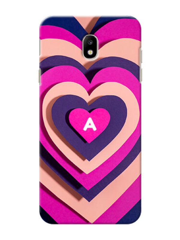 Custom Galaxy J7 Pro Custom Mobile Case with Cute Heart Pattern Design