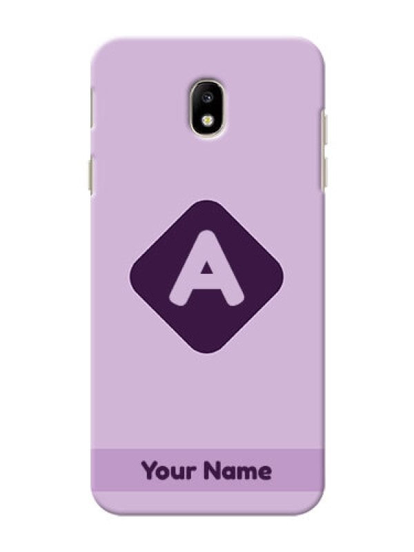 Custom Galaxy J7 Pro Custom Mobile Case with Custom Letter in curved badge  Design