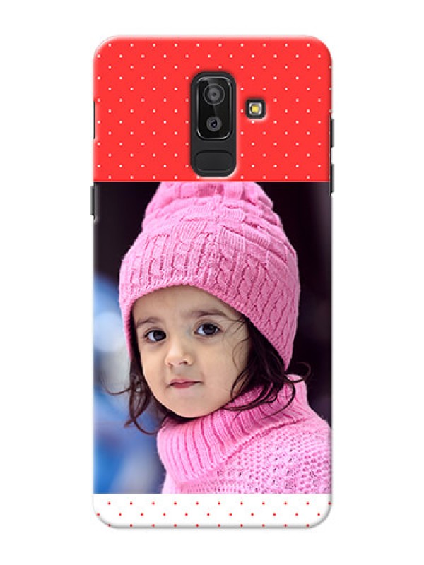 Custom Samsung Galaxy J8 Red Pattern Mobile Case Design