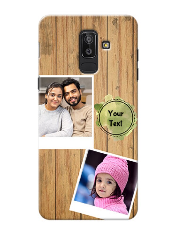 Custom Samsung Galaxy J8 3 image holder with wooden texture  Design