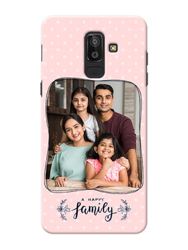 Custom Samsung Galaxy J8 A happy family with polka dots Design