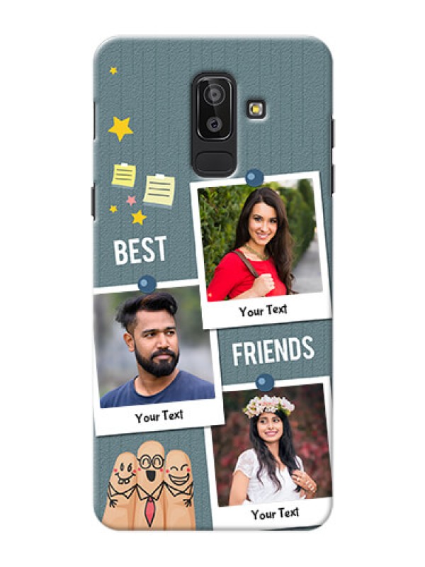 Custom Samsung Galaxy J8 3 image holder with sticky frames and friendship day wishes Design