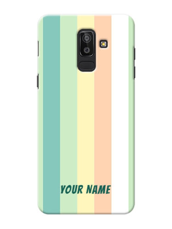Custom Galaxy J8 Back Covers: Multi-colour Stripes Design
