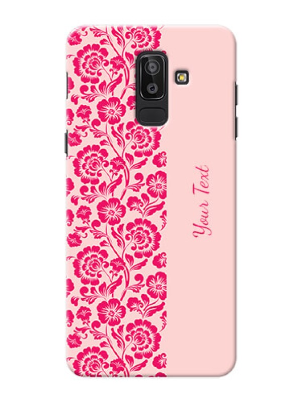 Custom Galaxy J8 Phone Back Covers: Attractive Floral Pattern Design