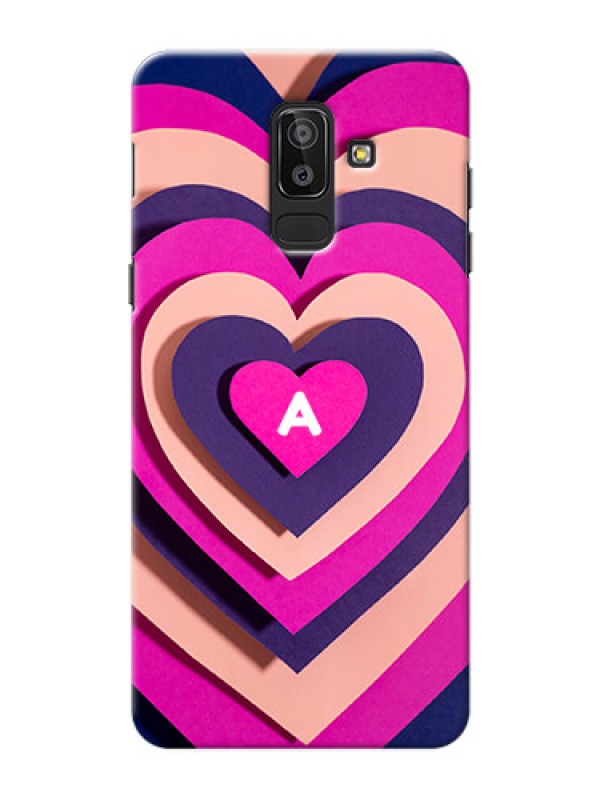 Custom Galaxy J8 Custom Mobile Case with Cute Heart Pattern Design