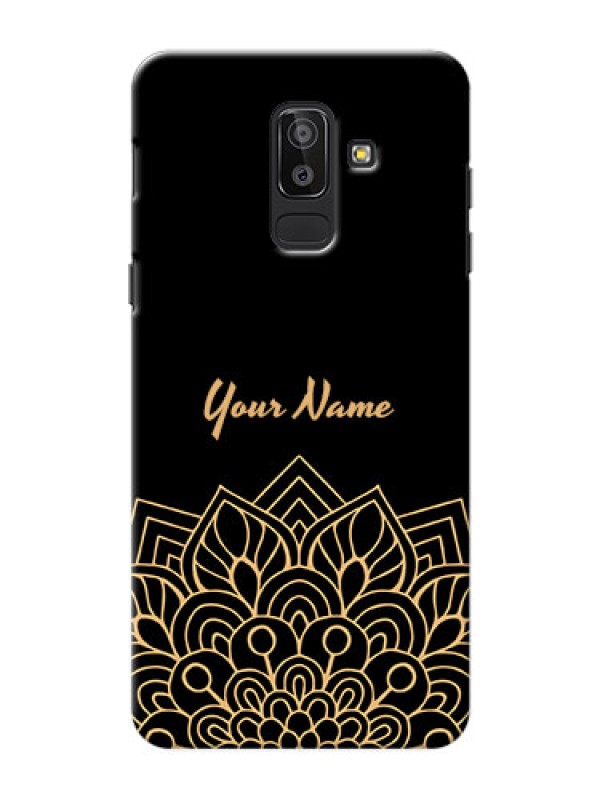 Custom Galaxy J8 Back Covers: Golden mandala Design