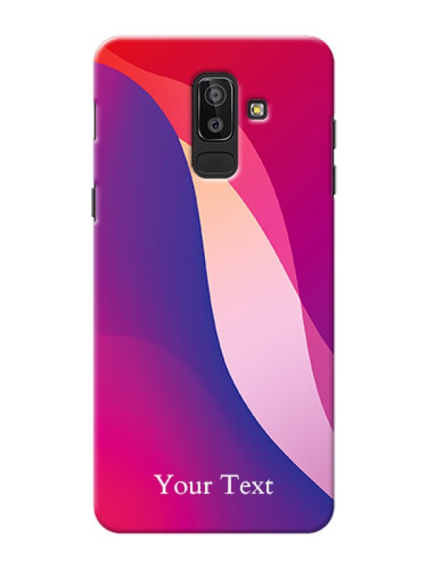 Custom Galaxy J8 Mobile Back Covers: Digital abstract Overlap Design