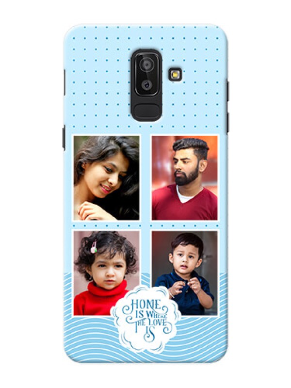 Custom Galaxy J8 Custom Phone Covers: Cute love quote with 4 pic upload Design