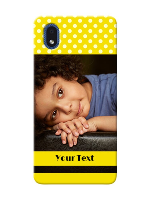 Custom Galaxy M01 Core Custom Mobile Covers: Bright Yellow Case Design