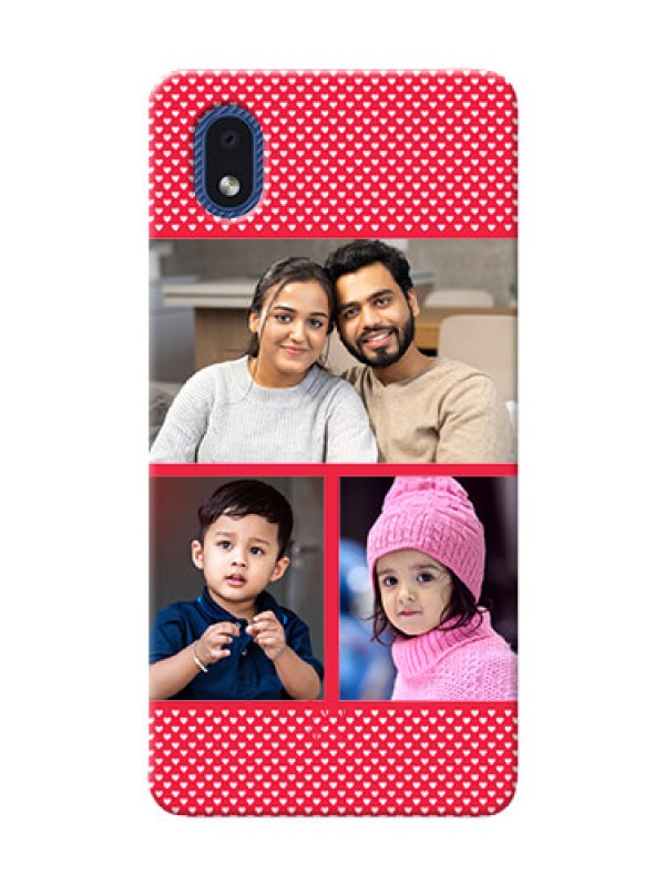 Custom Galaxy M01 Core mobile back covers online: Bulk Pic Upload Design