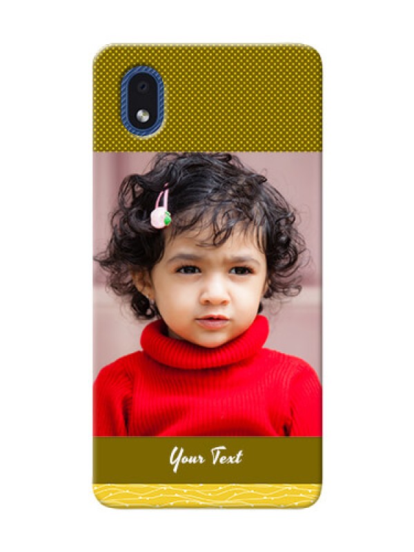 Custom Galaxy M01 Core custom mobile back covers: Simple Green Color Design