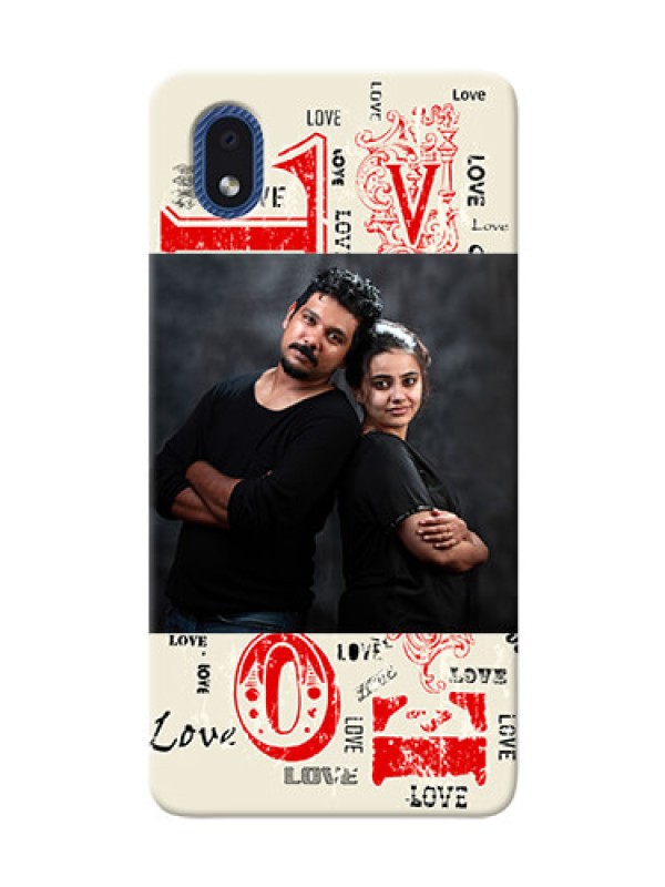 Custom Galaxy M01 Core mobile cases online: Trendy Love Design Case