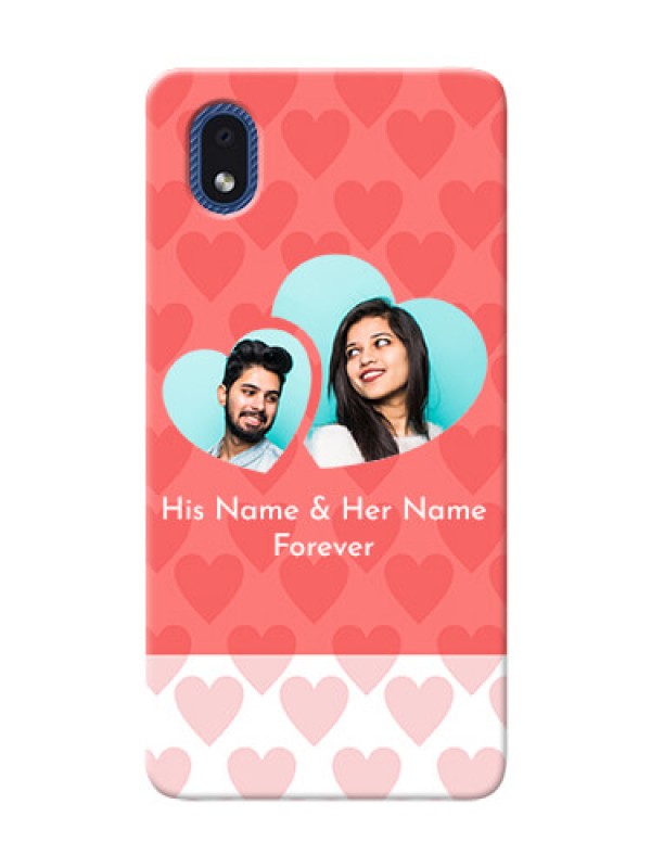 Custom Galaxy M01 Core personalized phone covers: Couple Pic Upload Design
