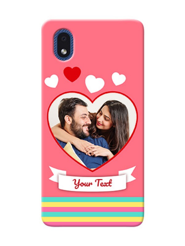 Custom Galaxy M01 Core Personalised mobile covers: Love Doodle Design