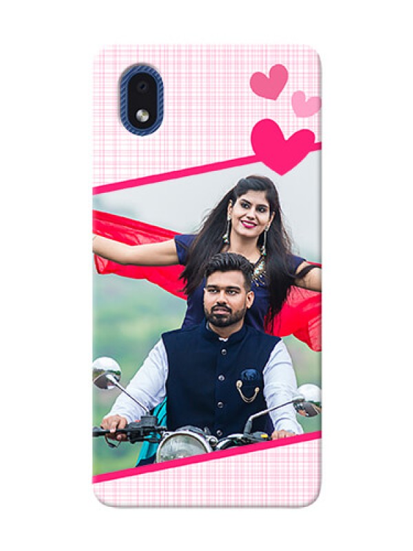 Custom Galaxy M01 Core Personalised Phone Cases: Love Shape Heart Design