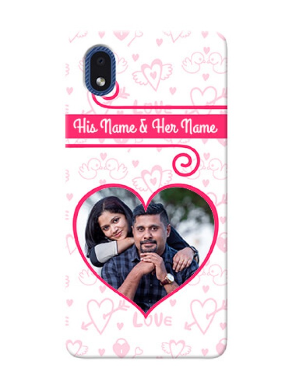 Custom Galaxy M01 Core Personalized Phone Cases: Heart Shape Love Design