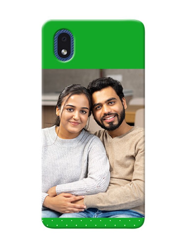 Custom Galaxy M01 Core Personalised mobile covers: Green Pattern Design