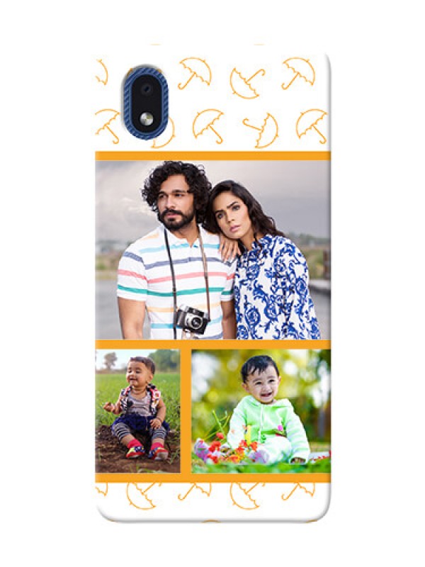 Custom Galaxy M01 Core Personalised Phone Cases: Yellow Pattern Design