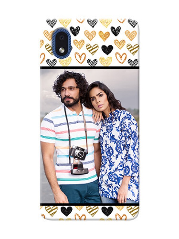 Custom Galaxy M01 Core Personalized Mobile Cases: Love Symbol Design