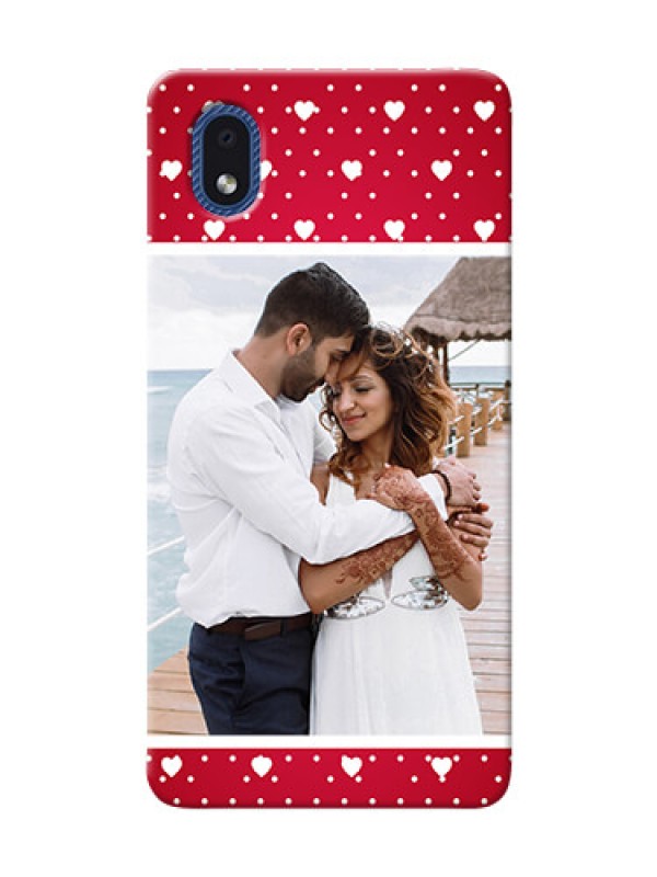 Custom Galaxy M01 Core custom back covers: Hearts Mobile Case Design