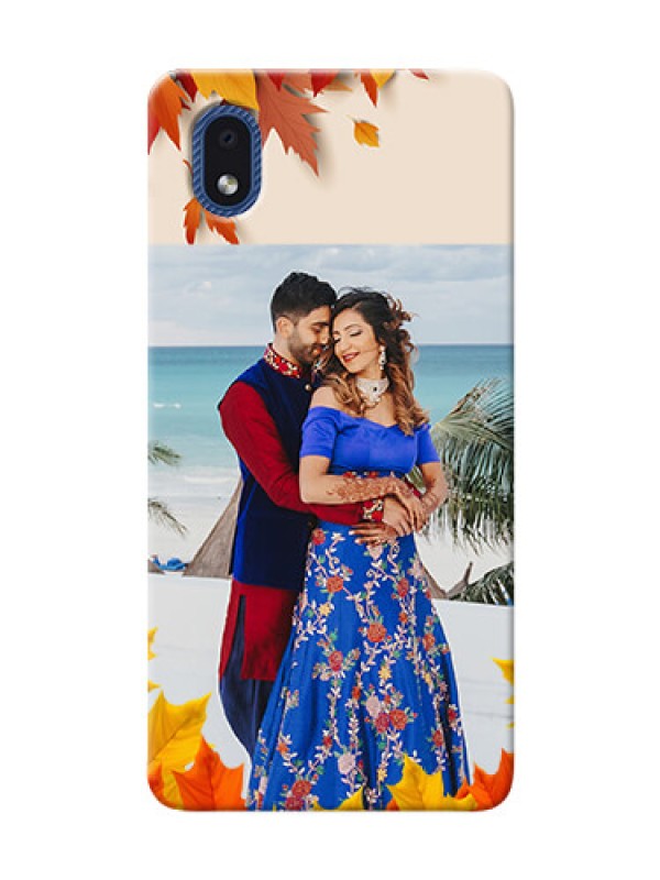 Custom Galaxy M01 Core Mobile Phone Cases: Autumn Maple Leaves Design