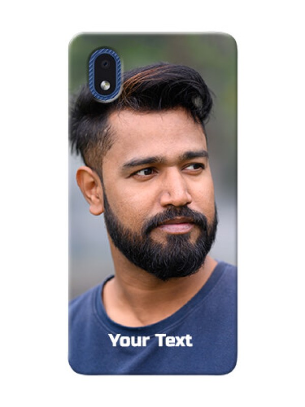 Custom Galaxy M01 Core Mobile Cover: Photo with Text